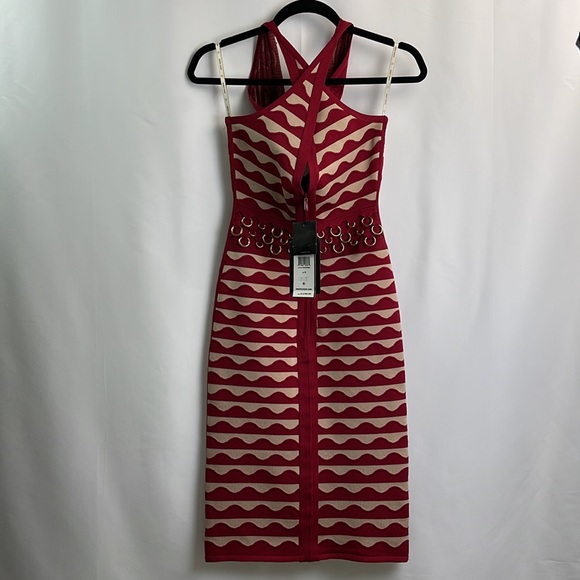 Herve Leger Halter Dress NWT Medium - Picture 9 of 17